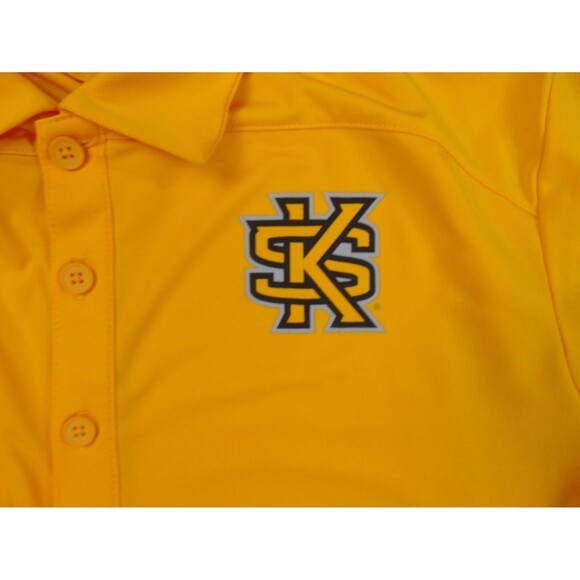 Kennesaw State Owls Shirt Mens Med Yellow Polo Adidas - Picture 4 of 9